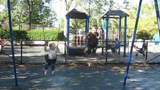 video 20120923 001 Abby and Audrey on swings