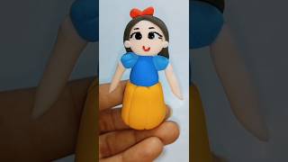 Mini Clay Snow White 👑✨ | Cute DIY Art #Shorts #trending #diy #clay #doll #viral