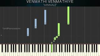 Miniatura del video "Piano Tutorial - Venmathi Venmathiye Nillu | Synthesia Video | Harris Jayaraj"