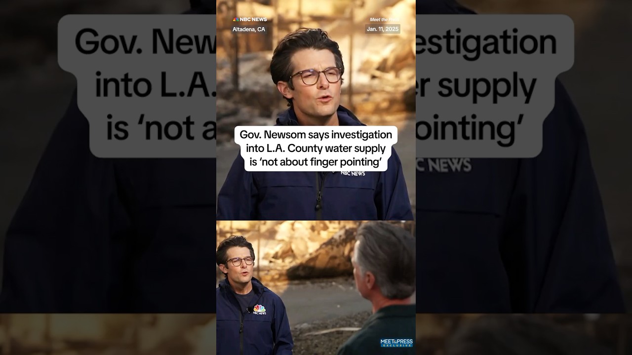 Gov. Newsom says investigation into L.A. County water supply is ‘not about fingerpointing’ Gov. Newsom says investigation into L.A. County water supply is ‘not about fingerpointing’