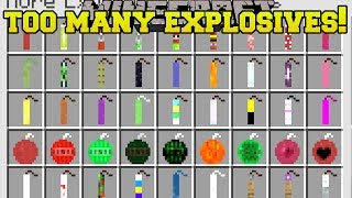 Minecraft: TOO MANY EXPLOSIVES!! (63 NEW EXPLOSIONS!) Mod Showcase
