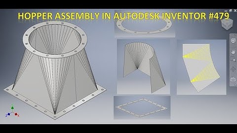 Hopper Assembly in Autodesk Inventor || Hopper design in Inventor Sheet metal || Sheetmetal tutorial
