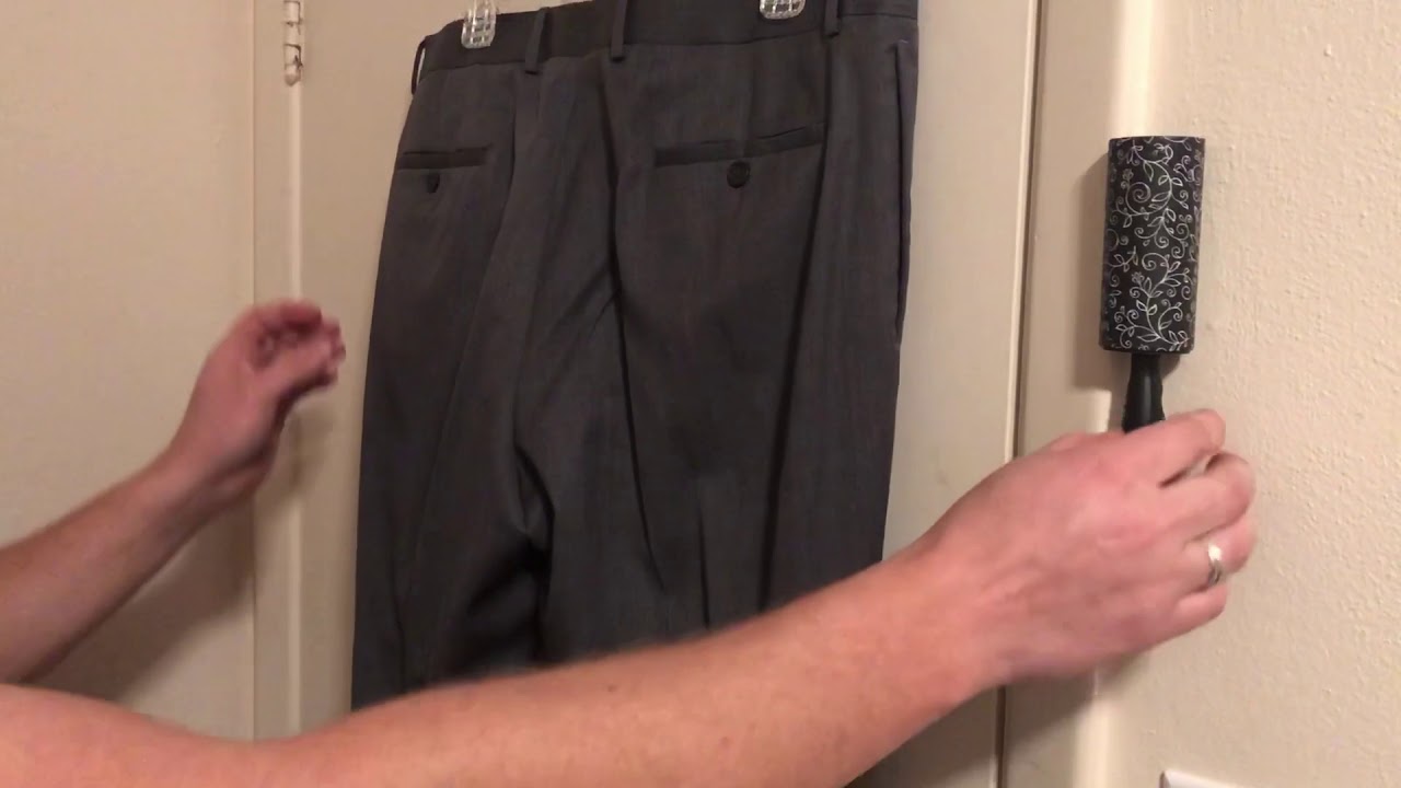 ASMR, lint rolling my suit for a special occasion.