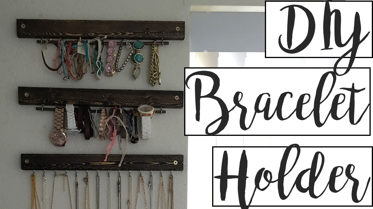 cute #jewelry #holders Bracelet Holder (DIY); Necklace and Ring Holders  (from BB&B). Organized … | Jewelry storage diy, Jewelry organizer wall, Diy  jewelry display