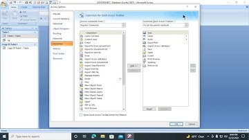 MS Access 2007-Customize and Use Quick Access Toolbar in MS Access Window