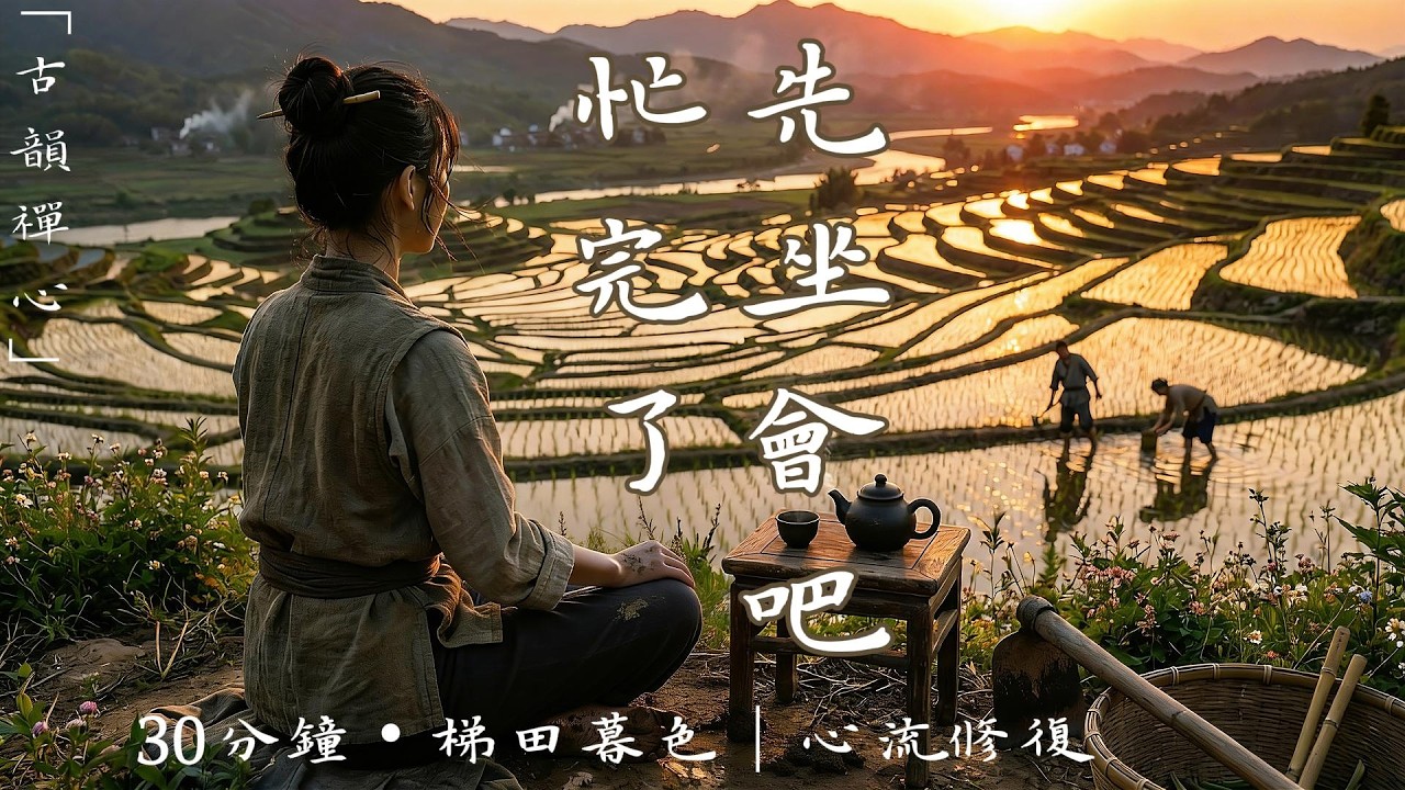 [沉浸式靜心・30分鐘新中式樂曲] 泥土芳馨，鋤禾暫歇：於初春暮色的田埂間，守候一場心靈的晚禱・《鋤田晚照》｜Relaxation & Mindfulness