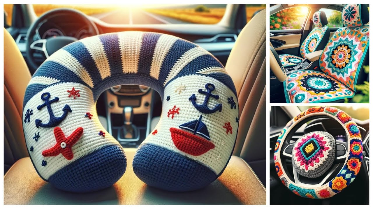 How To Decorate Your Car (crochet car accessories ideas) 