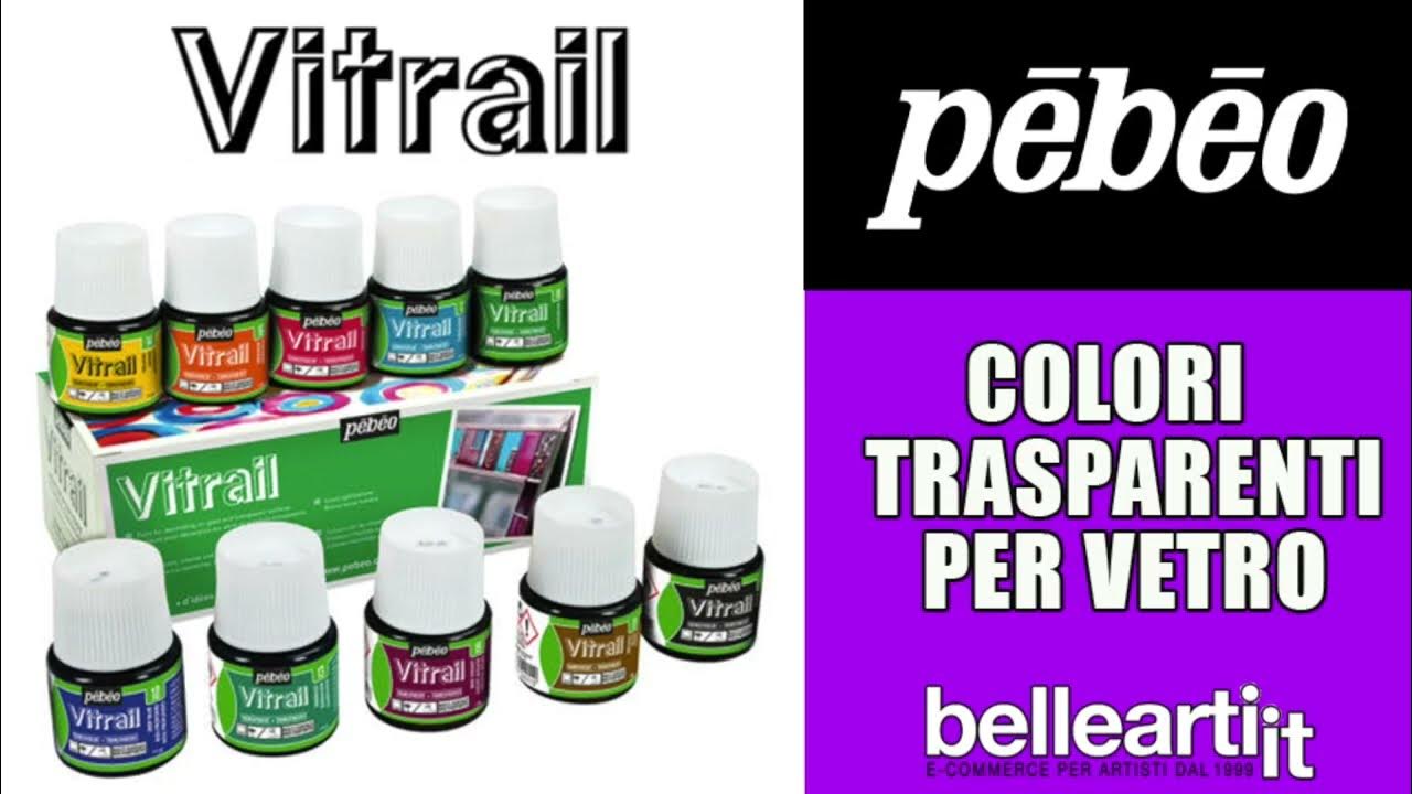 Colori trasparenti per vetro VITRAIL Pébéo 