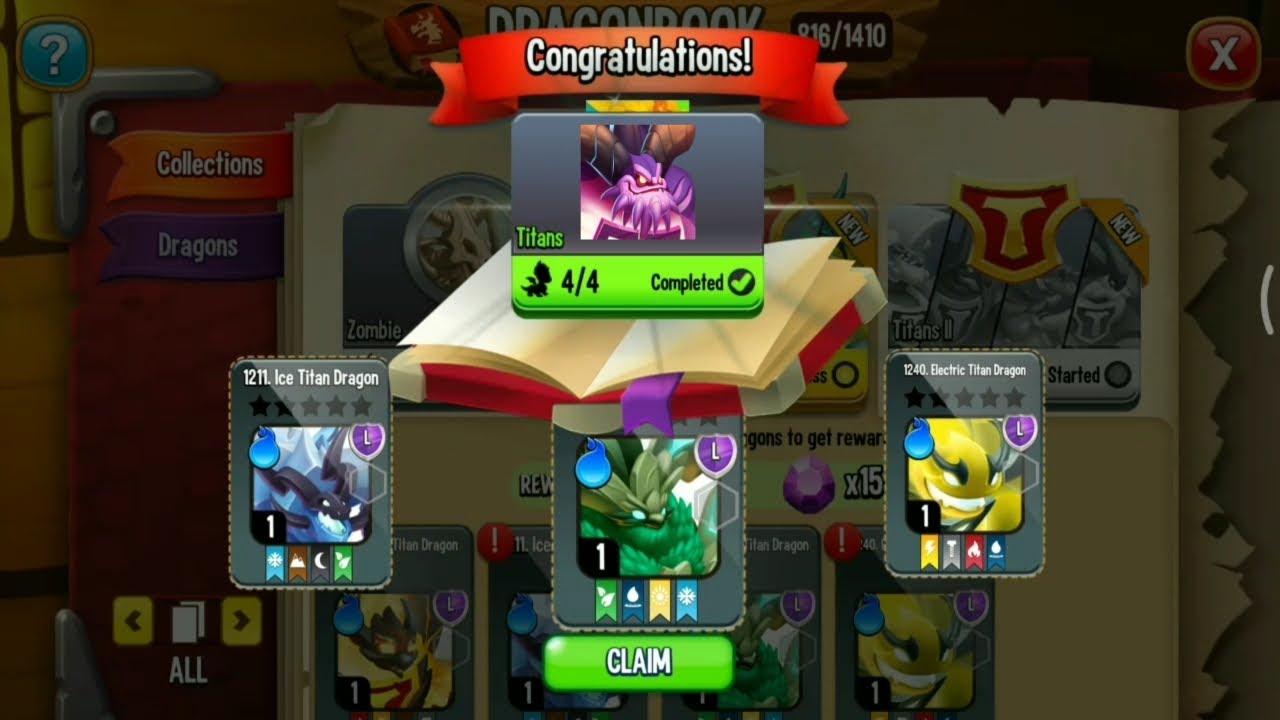 Titan Collection Complete ! Got Pure Titan ! 😮Dragon City