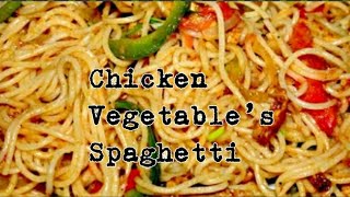 Chicken vegetable's spaghetti quick recipe by maham