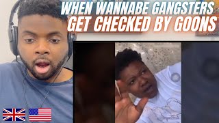 Brit Reacts To WHEN WANNABE GANGSTERS GET CHECKED BY GOONS!