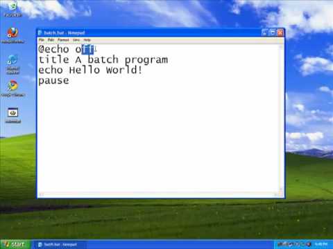 1st Step Batch Programming
