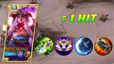 NEW ONE SHOT BUILD FOR FREYA NEW DAMAGE HACK!!! ( FREYA BEST BUILD 2023 ) MLBB