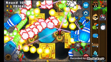 My first video! Bloons tower defense 5: HACKED playthrough!