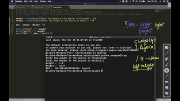 Program 2.3 - Program to calculate BMI (Body Mass Index) of a person.