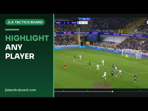 Highlight One Player on Real Football Footage — Spotlight Tool | JLA Tactics Board