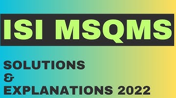 ISI MSQMS  2022 Live Paper Solution || Q 1-4 Discussion || ISI 2022 Latest Questions With Answer key