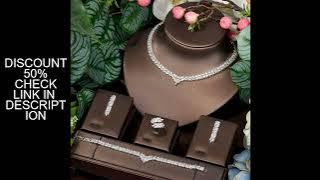 HIBRIDE Leaf AAA Cubic Zirconia Women Jewelry Set Bridal Weeding Necklace And Earring Sets parure bi