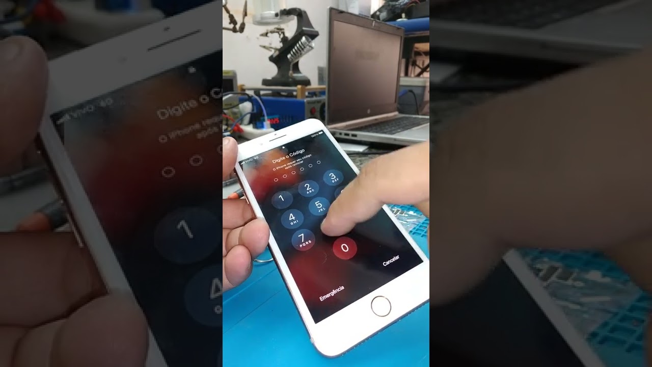 Tela de toque do iPhone 8 plus não funciona quando conecta o touch id ...
