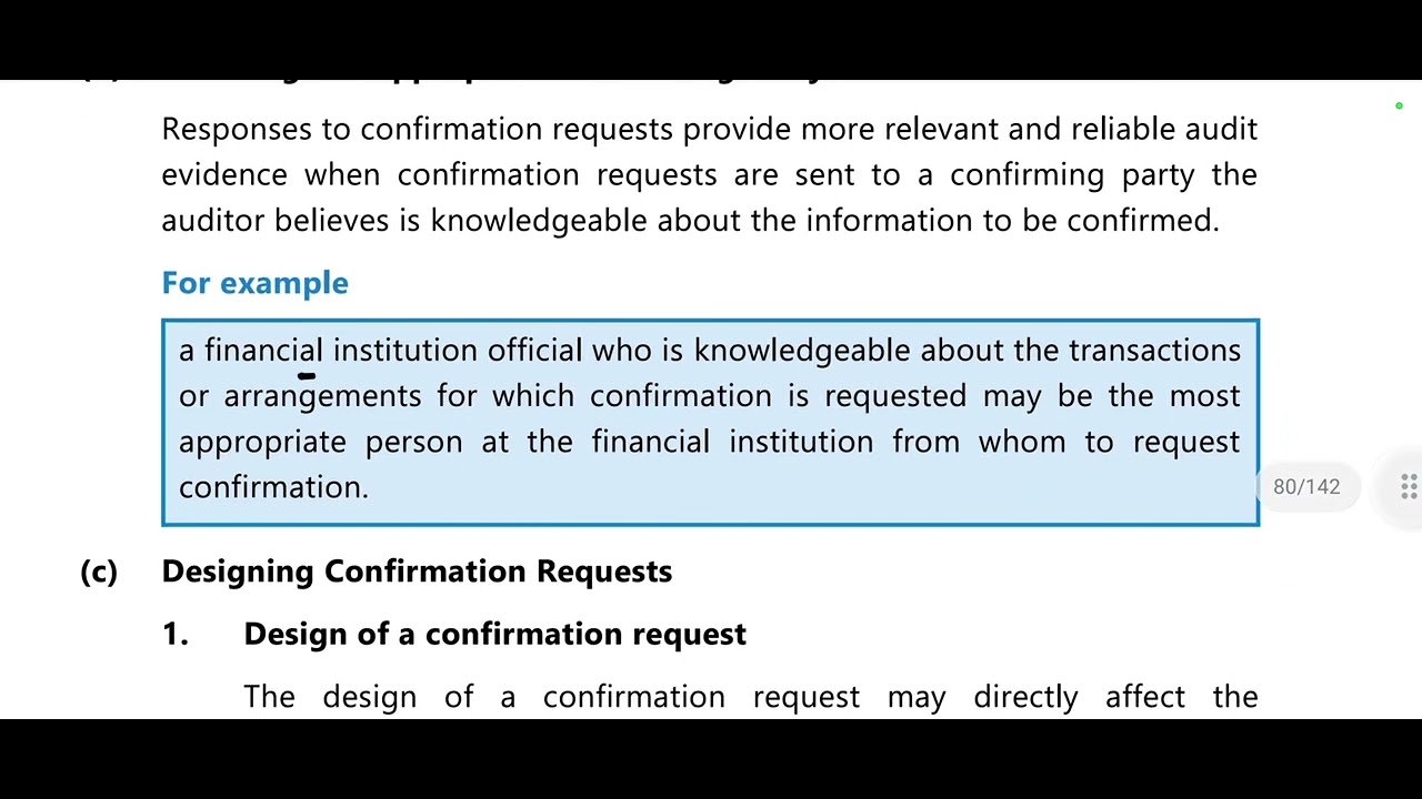 CA INTER G2 AUDIT CH 4 PART 6 MAY24 NOV24  EXTERNAL CONFIRMATION