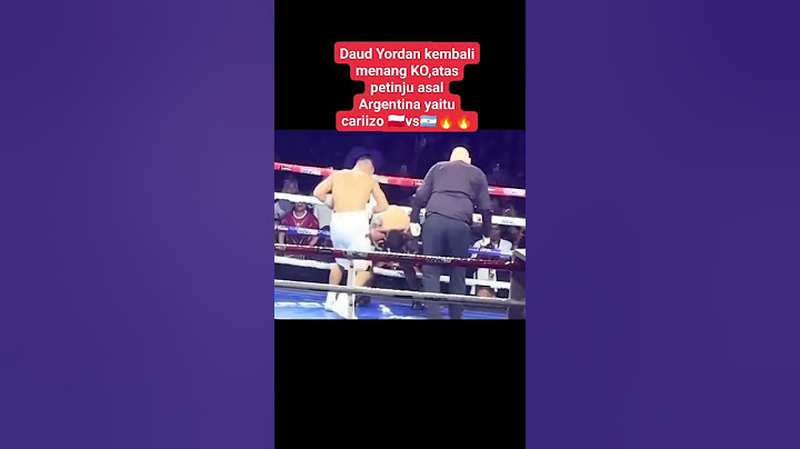 Daud Yordan Petinju ( Indonesia ) Tumbangkan Cariizo petinju ( Argentina ) .