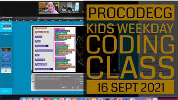 ProCodeCG Kids Weekday Coding Class - Online - 16 Sep 2021