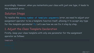 Solving the Wrong number of template arguments Error in C+ +