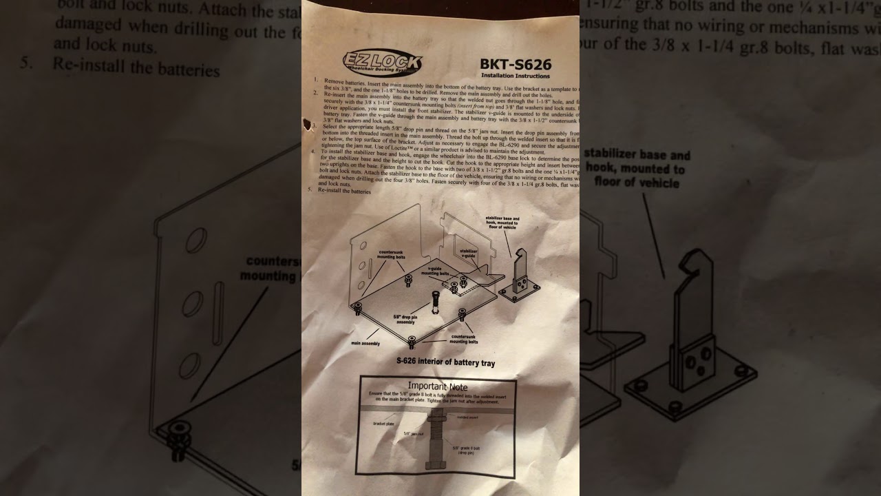 Ez lock for a quickie S636 Powerchair YouTube