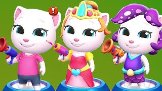 Talking Tom Blast Park Angela vs Princess Angela vs Angela Mermaid vs Roy Raccoon Gameplay screenshot 3