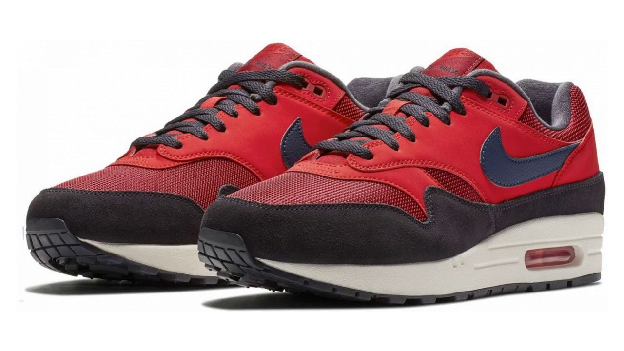 Nike Air Max 1 Red Crush/Midnight Navy 