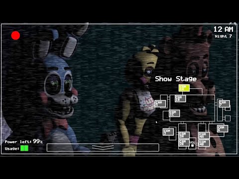 FNAF 1 Full HD Mod - All Animatronics / Extras (V1.2 Update), gameplay, Five  Nights at Freddy's 1 Full HD by Fryisen (V1.2)   Timestamps: 0:00 -  1987 0:06 - All Animatronics, By DarkTaurus