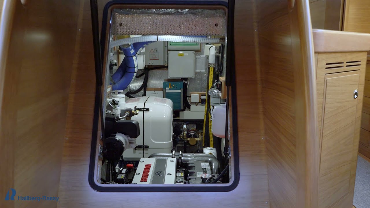 Hallberg-Rassy 50 video walkthrough, part 5, the engine room