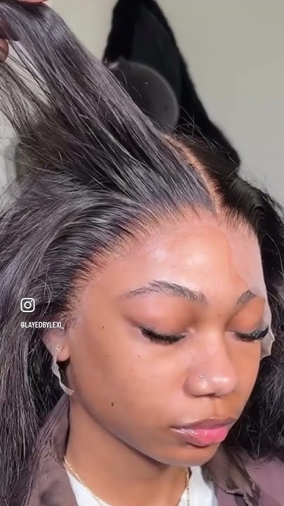 Wig install+ tape😍 - YouTube