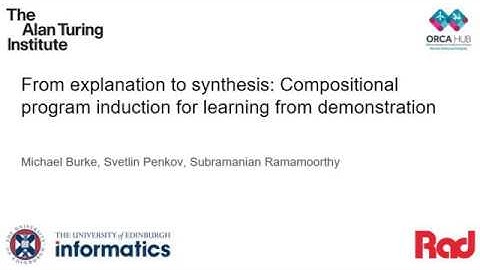From explanation to synthesis: Compositional program induction for learning from demonstration