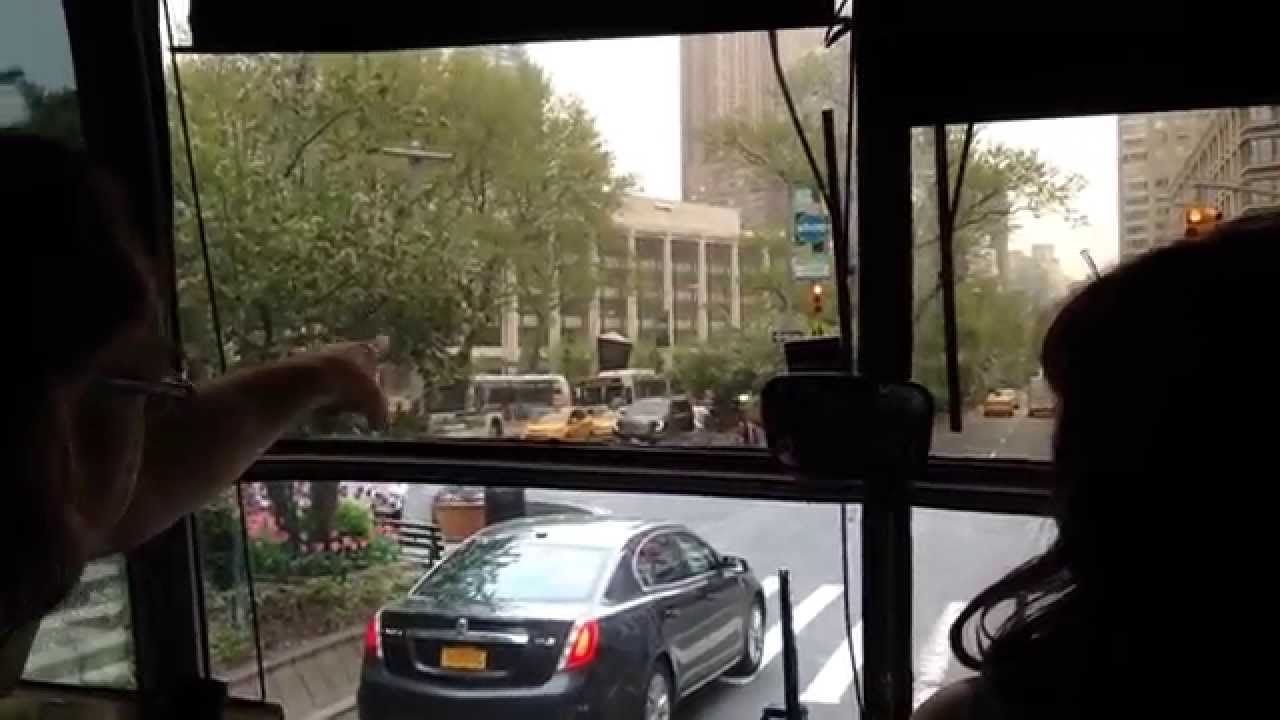 Автобусная экскурсия по Нью-Йорку.  Ньюйокер гид поет песню| Bus tour NYC