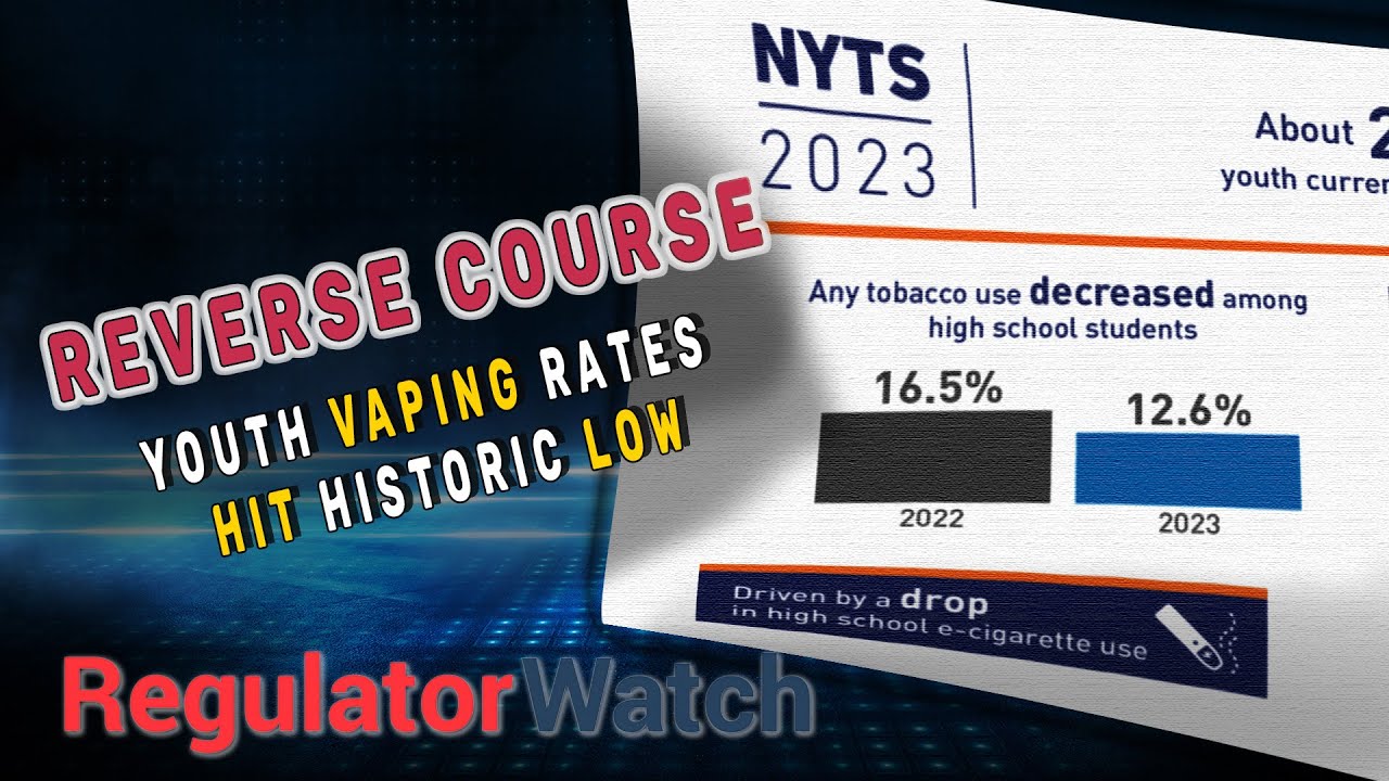 REVERSE COURSE | Youth Vaping Rates Hit Historic Low | RegWatch - YouTube