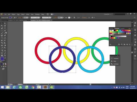 Video Bài tập 04 Illustrator (vẽ 5 vòng tròn Olympic 3D) - youtube