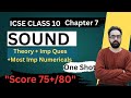 SOUND Complete Chapter 🔥| Class 10 ICSE Physics