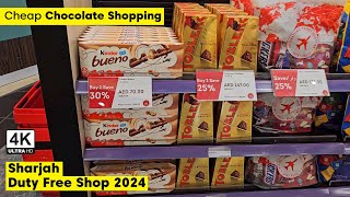 Sharjah Airport Duty-Free Chocolate Shops Review 2024 | Chocolates Price List 2024 [4K HDR]
