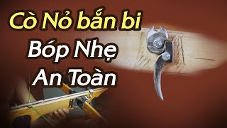 Làm cò nỏ bắn bi nhẹ,an toàn |  crossbow shooting iron balls | MỘC NHÂN DIY