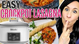 SLOW COOKER RECIPE: EASY Crockpot Lasagna (Plus 1 Hour Breadsticks)