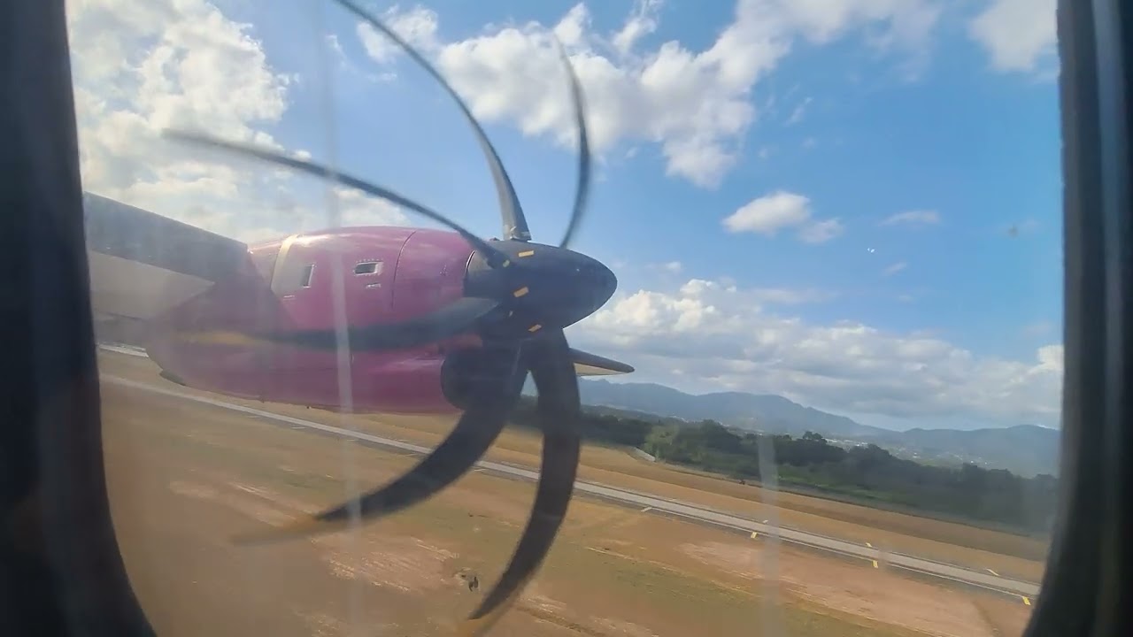 Caribbean Airlines ATR 72-600 Taxi & Takeoff at POS + Approach & Landing at TAB