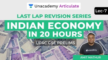 Last Lap Revision Series | Lecture 7 | Indian Economy in 20 Hours | UPSC CSE Prelims | Amit Mathur