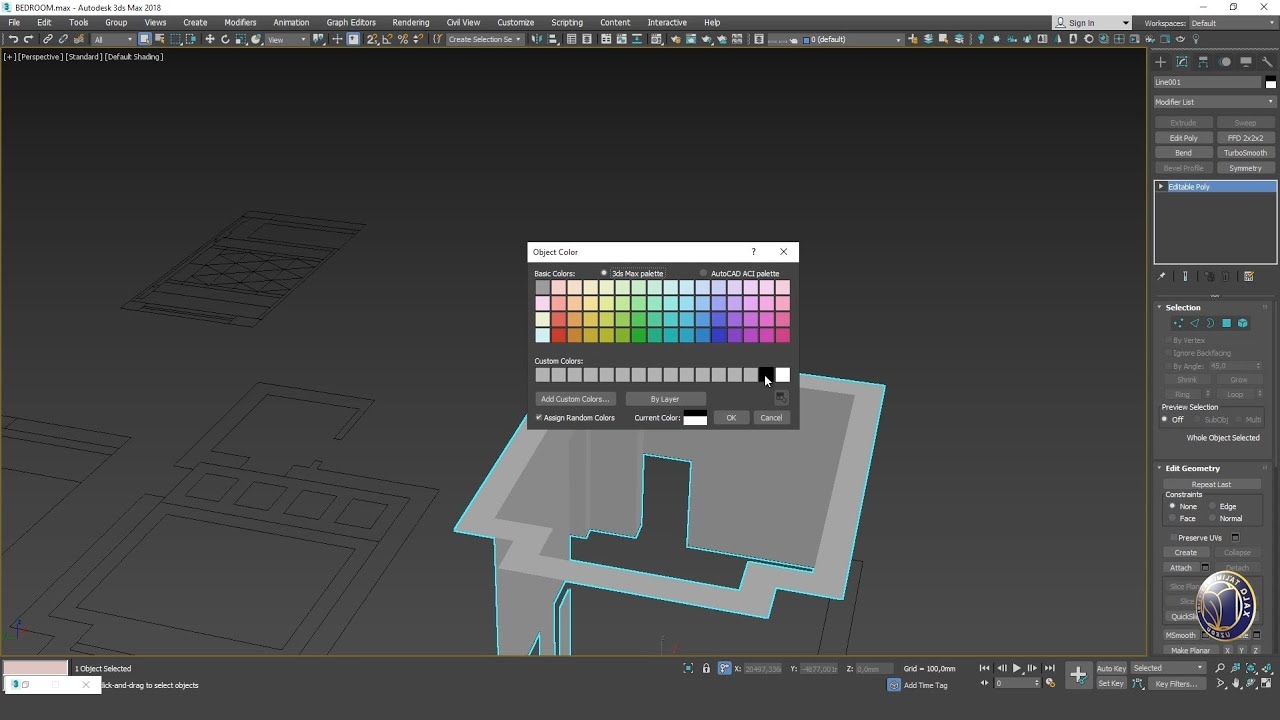3D MAX Interyer. 3-dars. Modeling. (Xonani modellashtirish) 1-qism