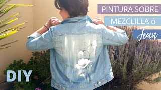 Como pintar una chaqueta de MEZCLILLA ó JEAN