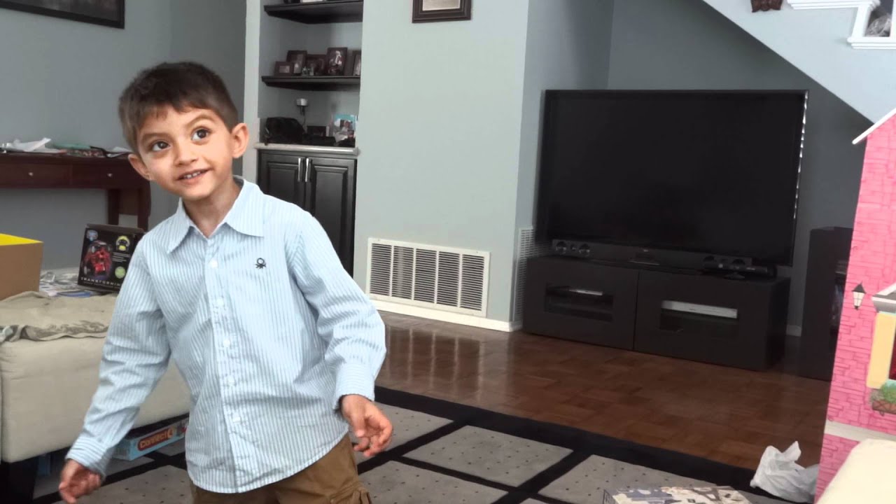 Krish practices his end of the year songs at home