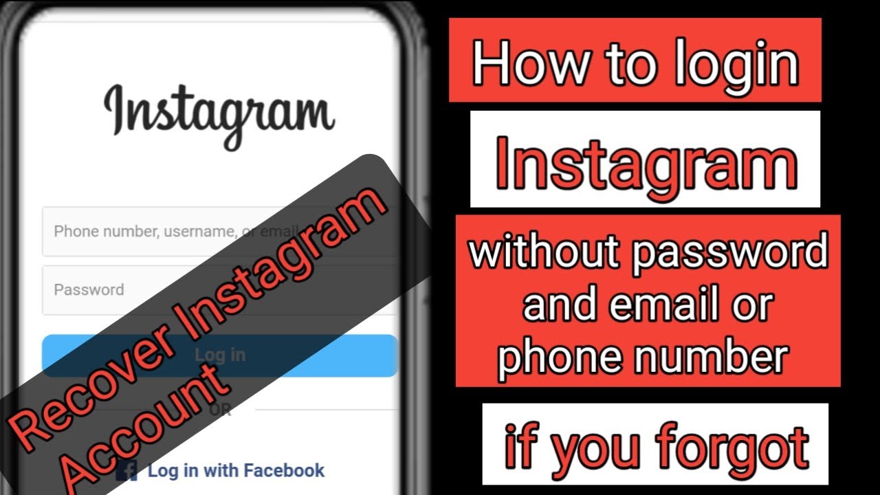 Recover Instagram account: without password, with Facebook