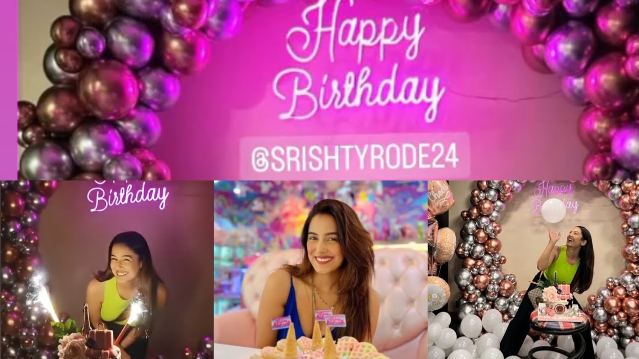 Srishty Rode celebrate 31st birthday with family,srishty Rode birthday party,srishty birthday gifts