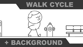 How to Animate a Walk Cycle and the Background - YouTube