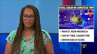 Driver killed in fiery Comstock Township crash